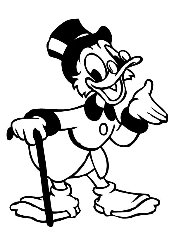 Plansa de colorat cu Donald 42 37
